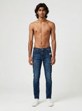 Men Blue Slim Tapered Fit Mid Rise Jeans
