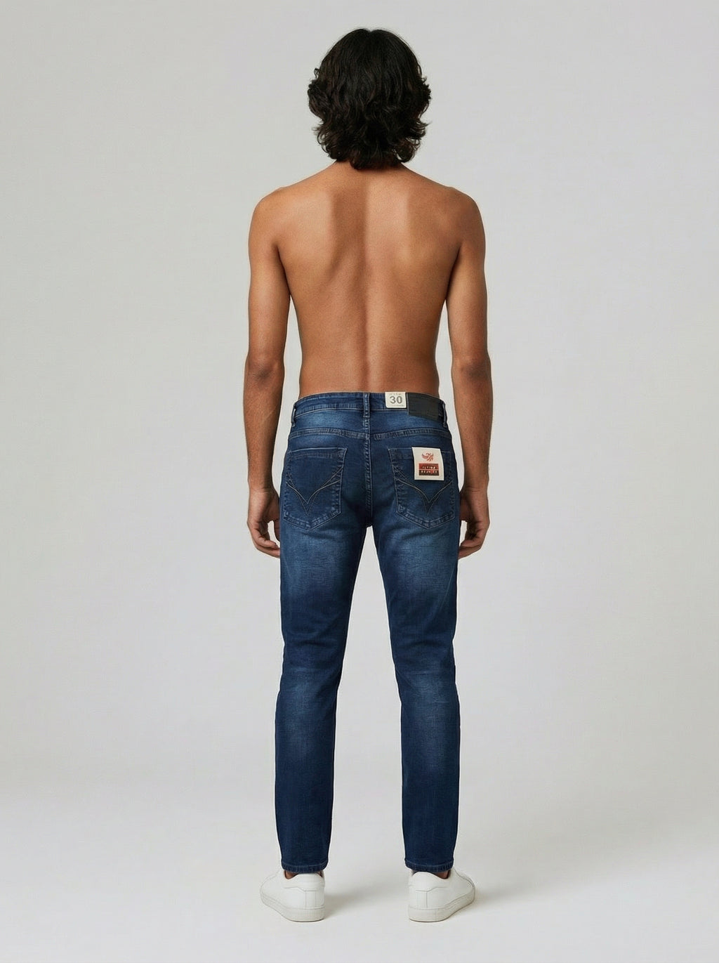 Men Blue Slim Tapered Fit Mid Rise Jeans