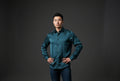 Men Self Printed Satin Slim Fit Shirt Blue