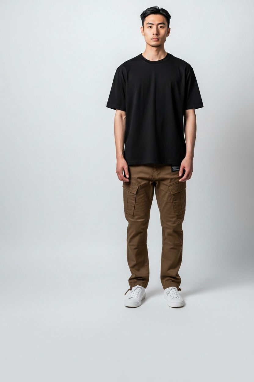 Men Tan Authentic Straight Fit Mid Rise Cargo Pants