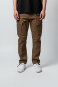 Men Tan Authentic Straight Fit Mid Rise Cargo Pants