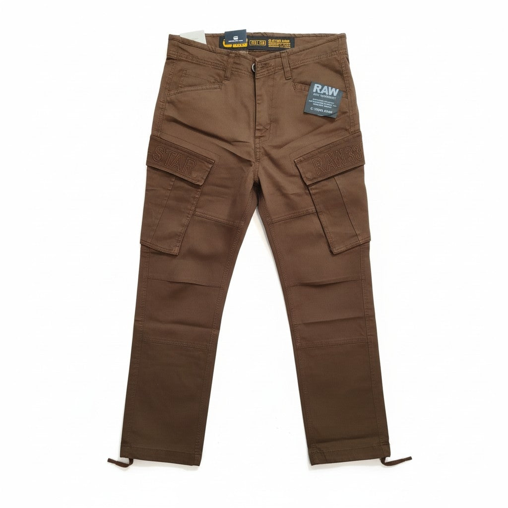 Men Tan Authentic Straight Fit Mid Rise Cargo Pants