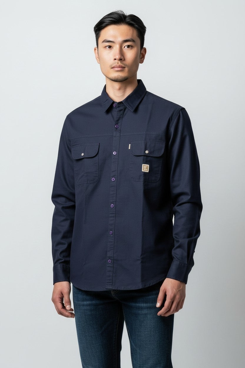 Men XXL Solid Cotton Casual Shirt