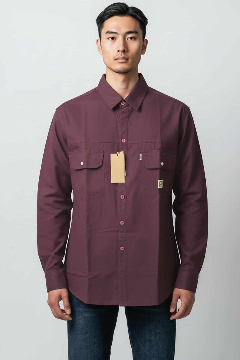 Men XXL Solid Cotton Casual Shirt