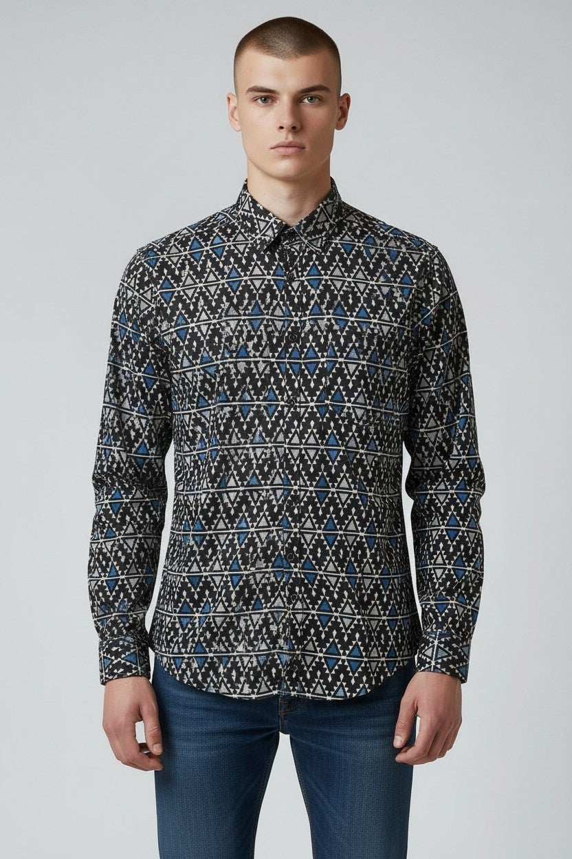 Men XXL Cotton Printed Shirt