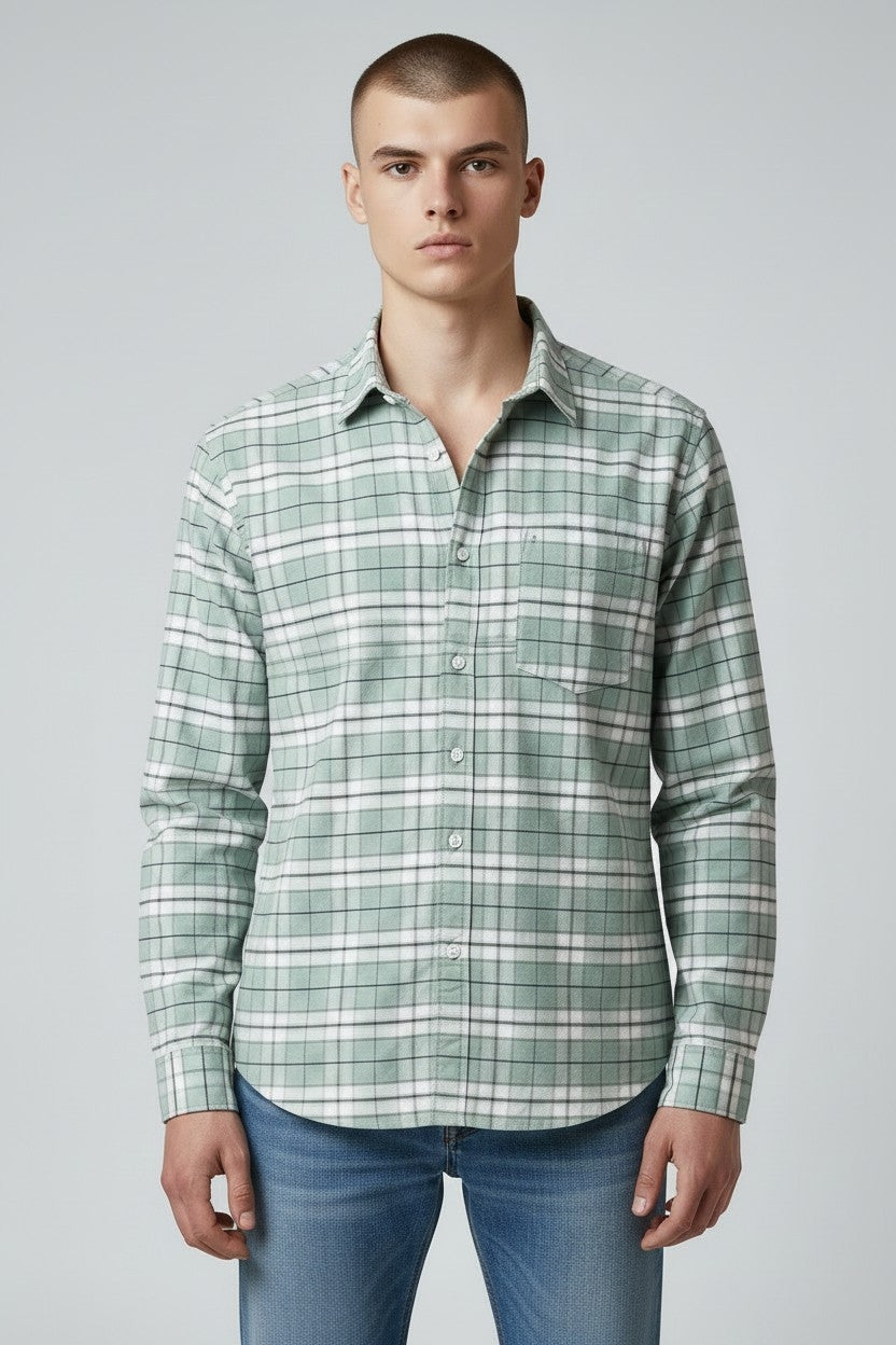 Men XXL Checked Cotton Shirt
