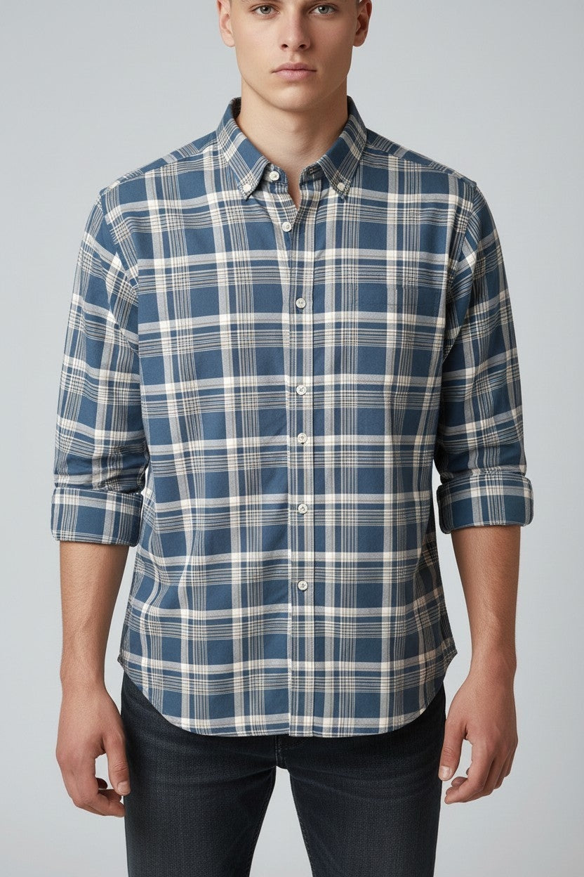 Men XXL Checked Cotton Shirt