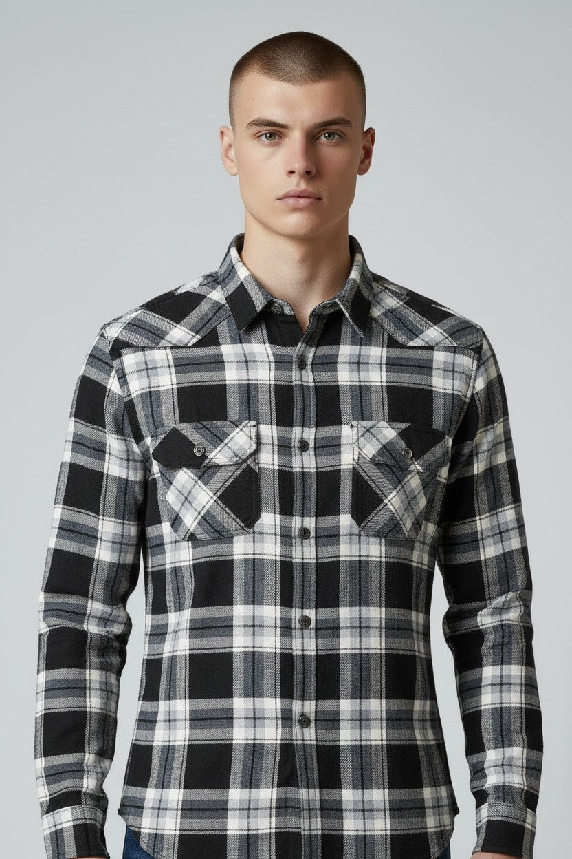Men XXL Checked Cotton Shirt