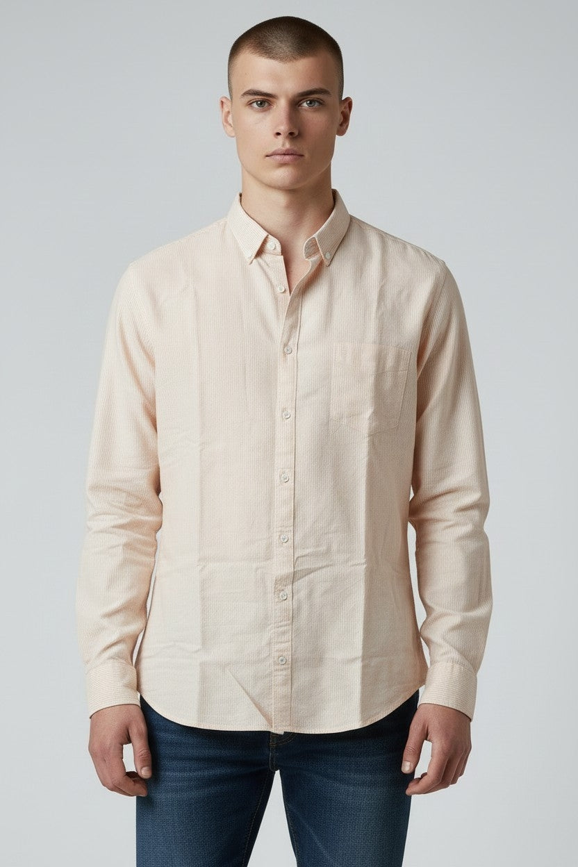 Men XXL Stripe Cotton Shirt