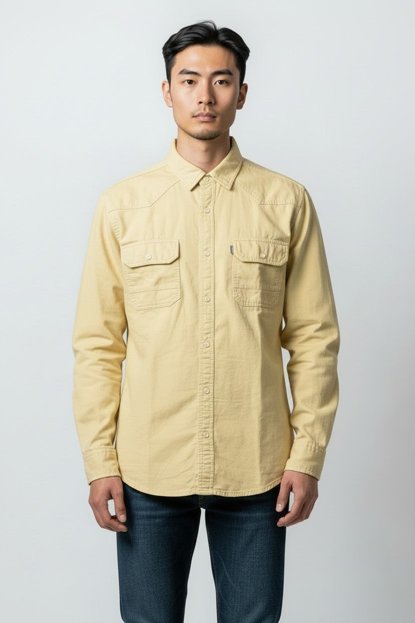 Men XXL Solid Cotton Casual Shirt