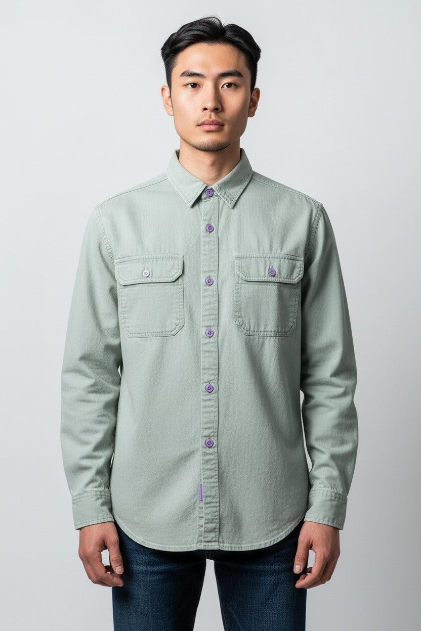Men XXL Solid Cotton Casual Shirt